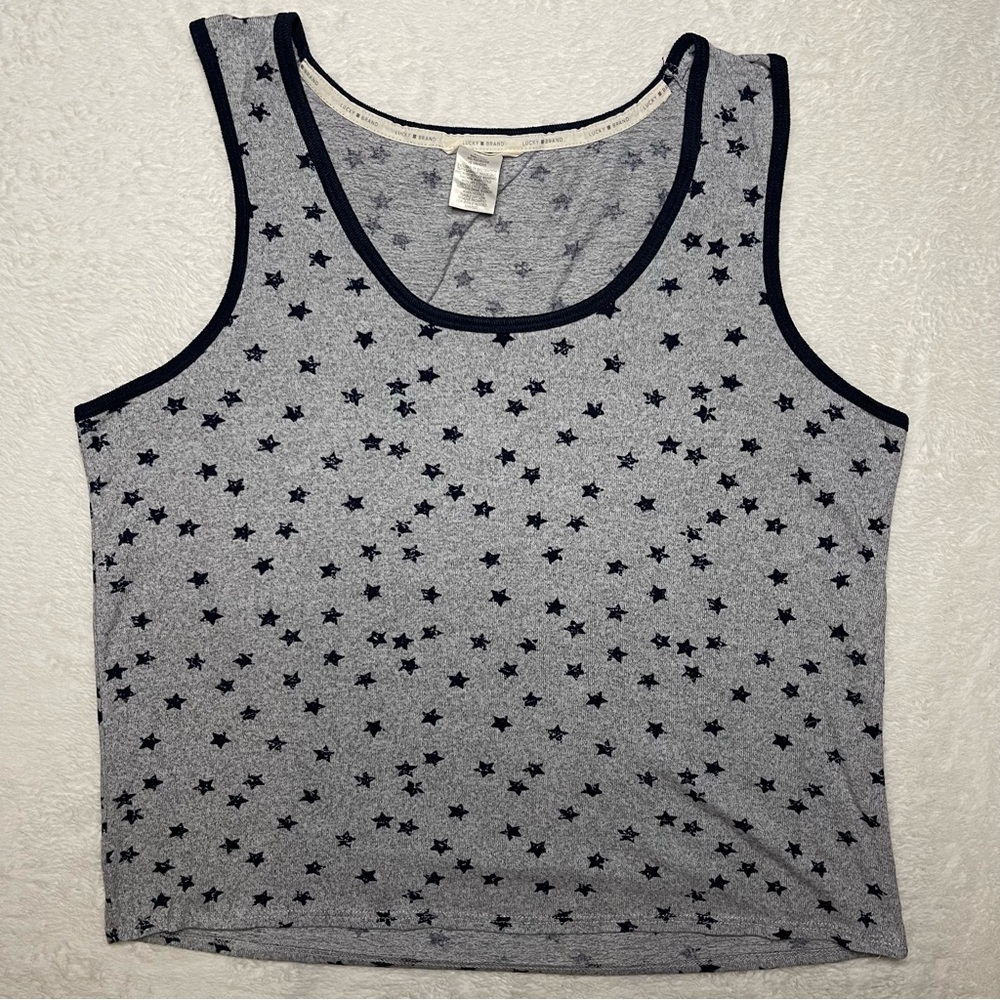 Lucky Brand Star Pattern Tank Top Size XXL